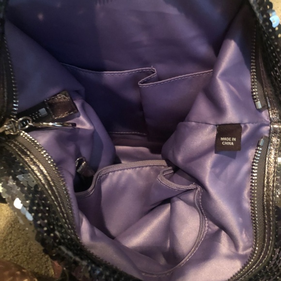 Coach Poppy Sequin Spotlight Silver Tote bag Rare Authentic Great Condition - Picture 11 of 12